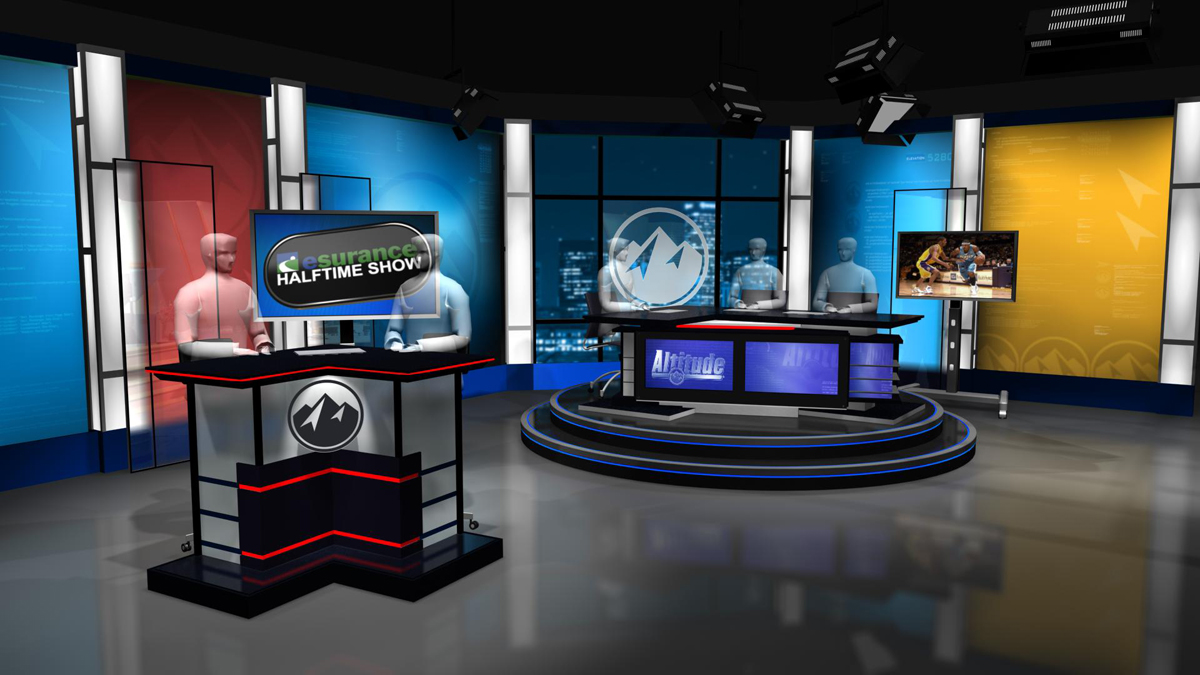 TV Sports Set Desk Design by Park Place Studio