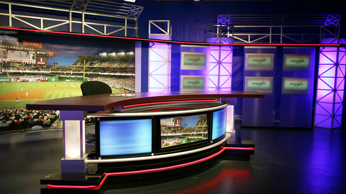 TV Sports Set Desk Design by Park Place Studio