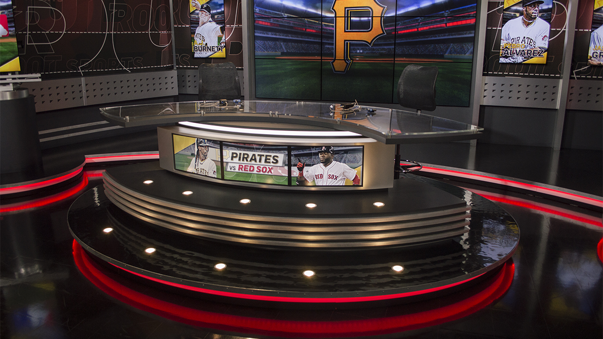 TV Sports Set Desk Design by Park Place Studio