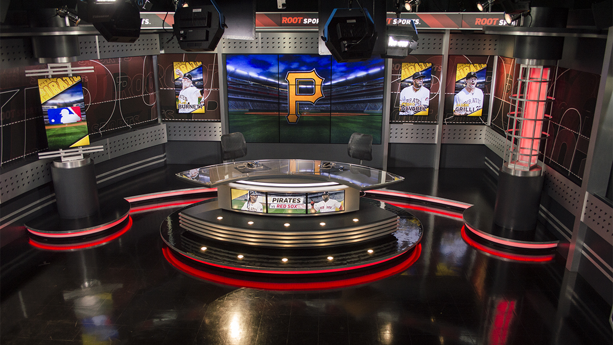 TV Sports Set Desk Design by Park Place Studio